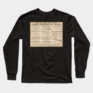 Belfast Railway Advert excursions 1902 Long Sleeve T-Shirt